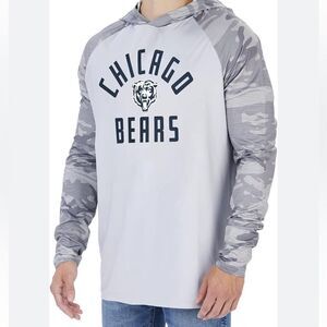 NFL Team Apparel Zubaz Men's Grey Hoodie with Tonal Camo Sleeves M NWT‎ IN PKG